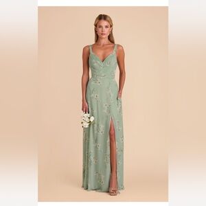 Birdy Grey - Chiffon Sage Le Fleur Maxi “Deborah” Dress Size Women’s Small